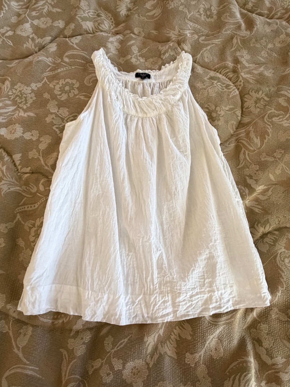 Talbots White Womens Tank Top Blouse